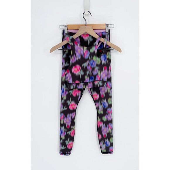 IVL COLLECTION Hydrasculpt Active Leggings and Sports Bra in Blurred Floral  4 - Picture 1 of 10